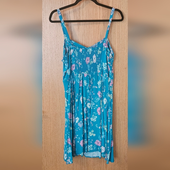 Torrid Teal Floral Dress - Picture 2 of 4